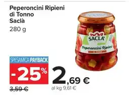 Carrefour Peperoncini Ripieni di Tonno Saclà offerta