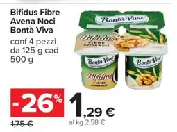 Carrefour Bifidus Fibre Avena Noci Bontà Viva offerta