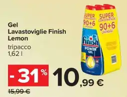 Carrefour Gel Lavastoviglie Finish Lemon offerta