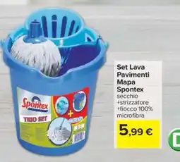 Carrefour Set Lava Pavimenti Mapa Spontex offerta
