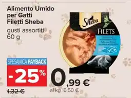 Carrefour Alimento Umido per Gatti Filetti Sheba offerta