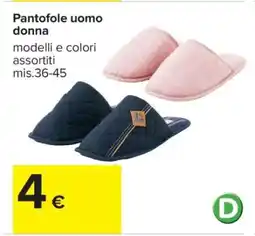 Carrefour Pantofole Uomo Donna offerta