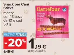 Carrefour Snack per Cani Sticks offerta