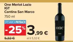 Carrefour One Merlot Lazio IGT Cantina San Marco offerta