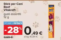 Carrefour Stick per Cani Beef Vitakraft offerta