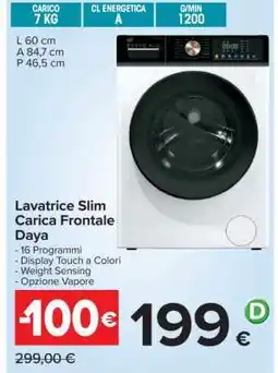 Carrefour Lavatrice Slim Carica Frontale Daya offerta