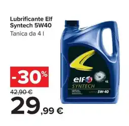 Carrefour Lubrificante Elf Syntech 5W40 offerta