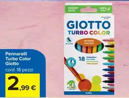 Carrefour PENNARELLI TURBO COLOR GIOTTO offerta