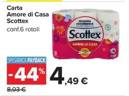 Carrefour CARTA AMORE DI CASA SCOTTEX offerta