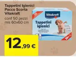 Carrefour Tappetini Igienici Pacco Scorta Vitakraft offerta
