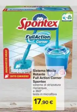 Carrefour Sistema Mocio Rotante Full Action Corner Spontex offerta