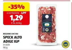 ALDI Speck Alto Adige IGP offerta