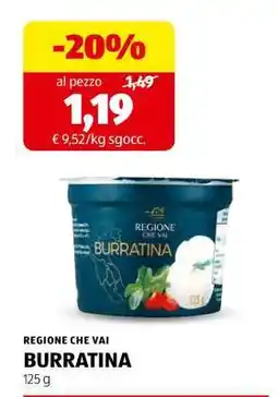 ALDI REGIONE CHE VAI BURRATINA offerta
