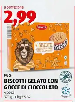 ALDI MUCCI BISCOTTI GELATO CON GOCCE DI CIOCCOLATO offerta