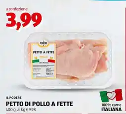ALDI IL PODERE PETTO DI POLLO A FETTE offerta
