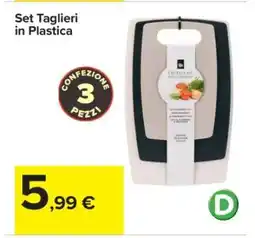 Carrefour Set Taglieri in Plastica offerta