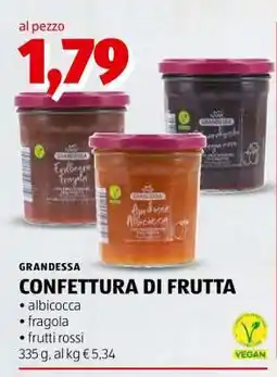 ALDI GRANDESSA CONFETTURA DI FRUTTA offerta