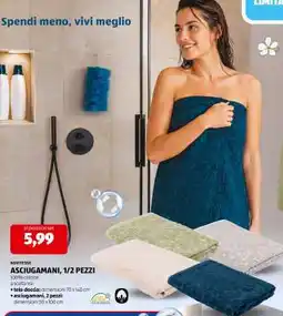 ALDI ASCIUGAMANI, 1/2 PEZZI offerta