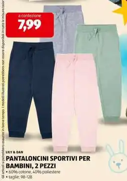 ALDI PANTALONCINI SPORTIVI PER BAMBINI, 2 PEZZI offerta