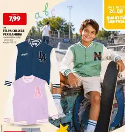 ALDI FELPA COLLEGE PER BAMBINI offerta