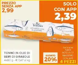 Todis Re Tonno tonno in olio di semi di girasole offerta
