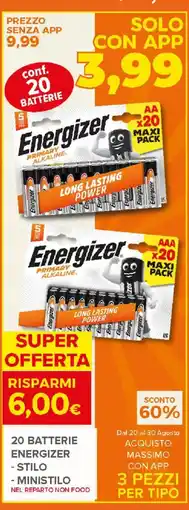 Todis Batterie Energizer offerta