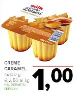Todis milk crema Dessert Creme Caramel offerta