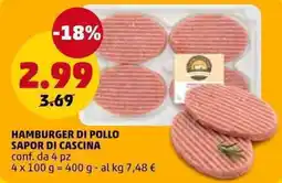PENNY Hamburger di pollo Sapor di Cascina offerta
