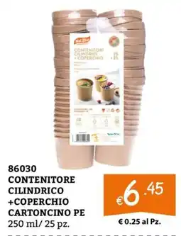 Zona Contenitore cilindrico + coperchio cartoncino pe offerta