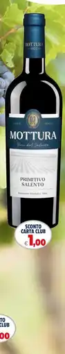 IperFamila Mottura Primitivo Salento offerta