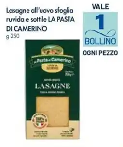 IperFamila Lasagne all'uovo sfoglia ruvida e sottile LA PASTA DI CAMERINO offerta
