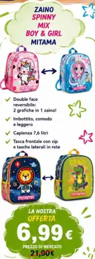 A Casa Mia Zaino spinny mix boy & girl mitama offerta