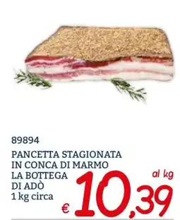 Zona Pancetta stagionata in conca di marmo La Bottega di Adò offerta