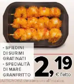Todis Spiedini di surimi gratinati offerta