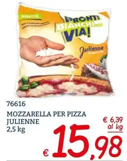 Zona Mozzarella per pizza julienne offerta