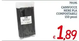 Zona Cannucce nere PLA compostabili offerta