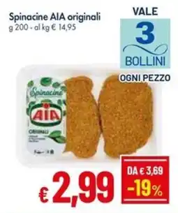 IperFamila Spinacine AIA originali offerta