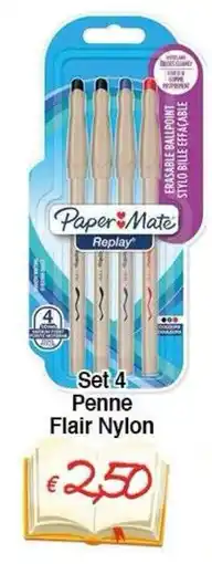 Bernava Penne Flair Nylon Paper Mate Replay offerta