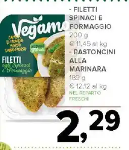 Todis Vegamo filetti agli spinaci e formaggio offerta