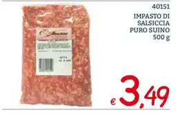 Zona Impasto di salsiccia puro suino offerta