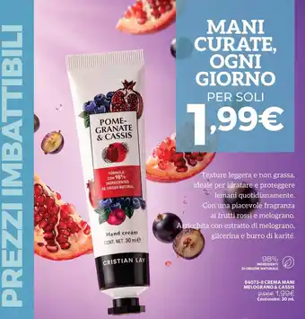 Crema mani melograno & cassis Cristian Lay
