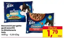 Despar Bocconcini per gatto gusti assortiti Le Ghiottonerie Felix offerta