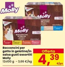 Despar Bocconcini per gatto in gelatina/in salsa gusti assortiti Molly offerta