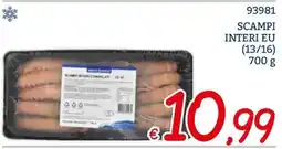 Zona Scampi interi congelati offerta