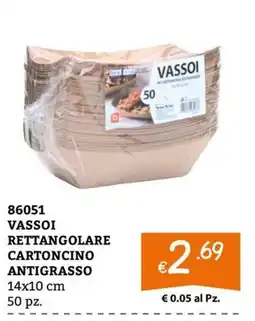 Zona Vassoi rettangolare cartoncino antigrasso offerta