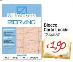 Bernava Blocco Carta Lucida Fabriano offerta