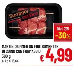 Famila Market Martini Summer on Fire bombette di suino con formaggio offerta