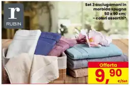 Eurospar Set 3 asciugamani in morbida spugna Rubin offerta