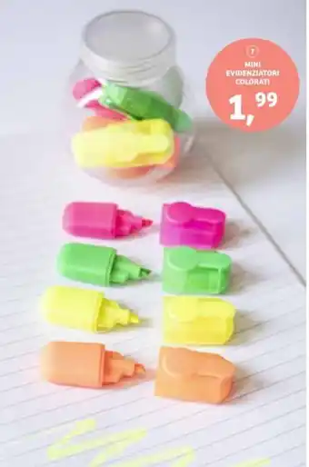 Mini evidenziatori colorati