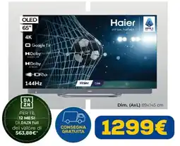 Euronics Haier OLED 65" offerta